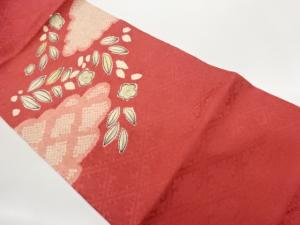 絞り手描き雲に鹿の子・梅模様刺繍名古屋帯